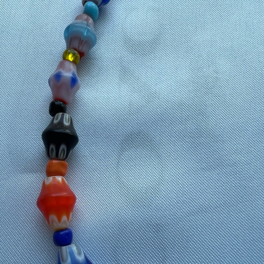 Multi colored bead necklace
